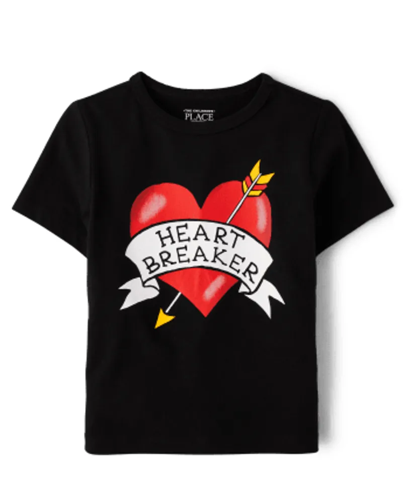 Baby And Toddler Boys Valentine's Day Heart Breaker Graphic Tee