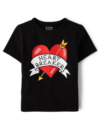 Baby And Toddler Boys Heart Breaker Graphic Tee