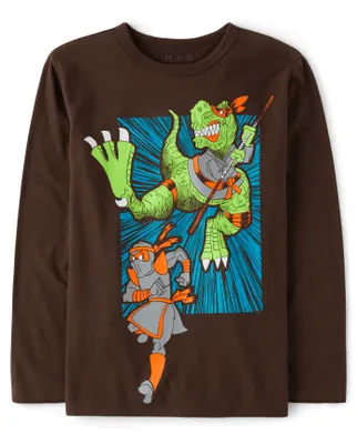 Boys Dino Ninja Graphic Tee