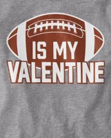 Boys Football Valentine Graphic Tee