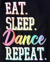 Girls Eat Sleep Dance Repeat Graphic Tee