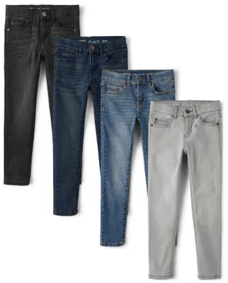 Boys Skinny Jeans 4-Pack