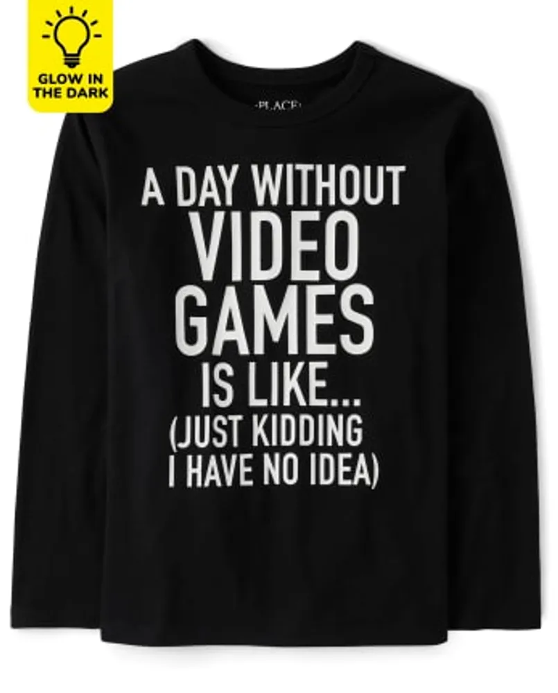 Boys Glow Video Games Graphic Tee