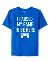 Boys Paused Game Graphic Tee