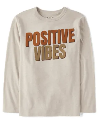 Boys Positive Vibes Graphic Tee