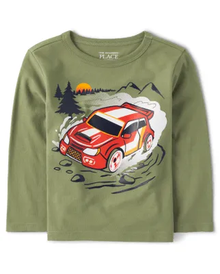 Baby And Toddler Boys Race Car Graphic Tee