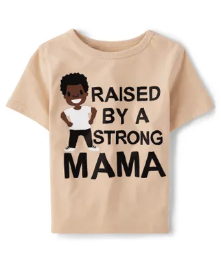 Baby And Toddler Boys Raised Strong Graphic Tee