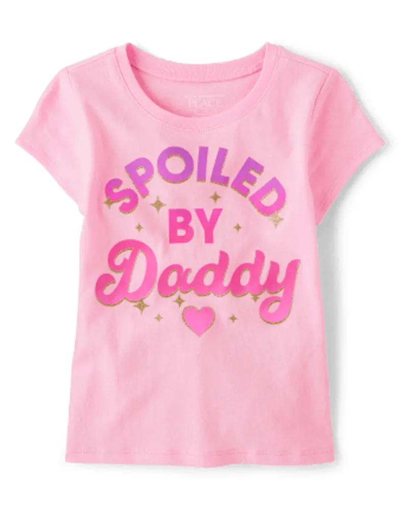 Baby And Toddler Girls Spoiled By Daddy Graphic Tee