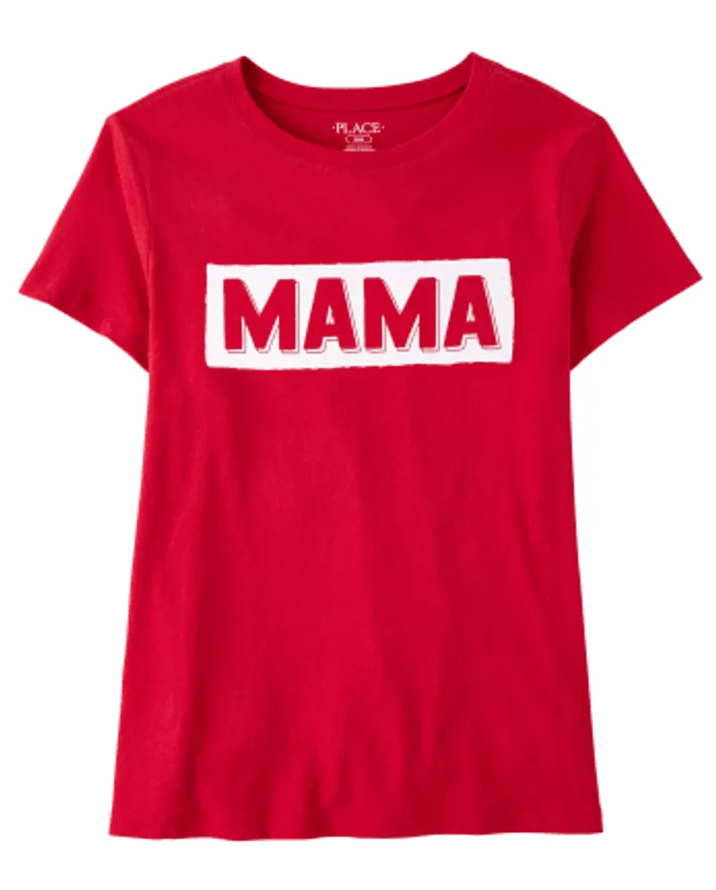 Womens Matching Family Mama Graphic Tee