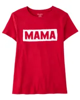 Womens Matching Family Mama Graphic Tee