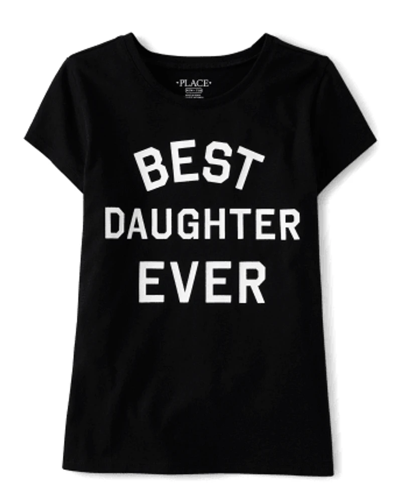 T-shirt graphique « Meilleure fille de tous les temps » pour filles