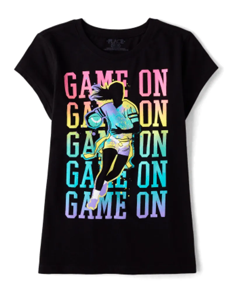 Girls Flag Football Graphic Tee