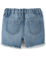 Baby And Toddler Girls Denim Midi Shorts