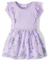 Baby And Toddler Girls Floral Fit Flare Dress