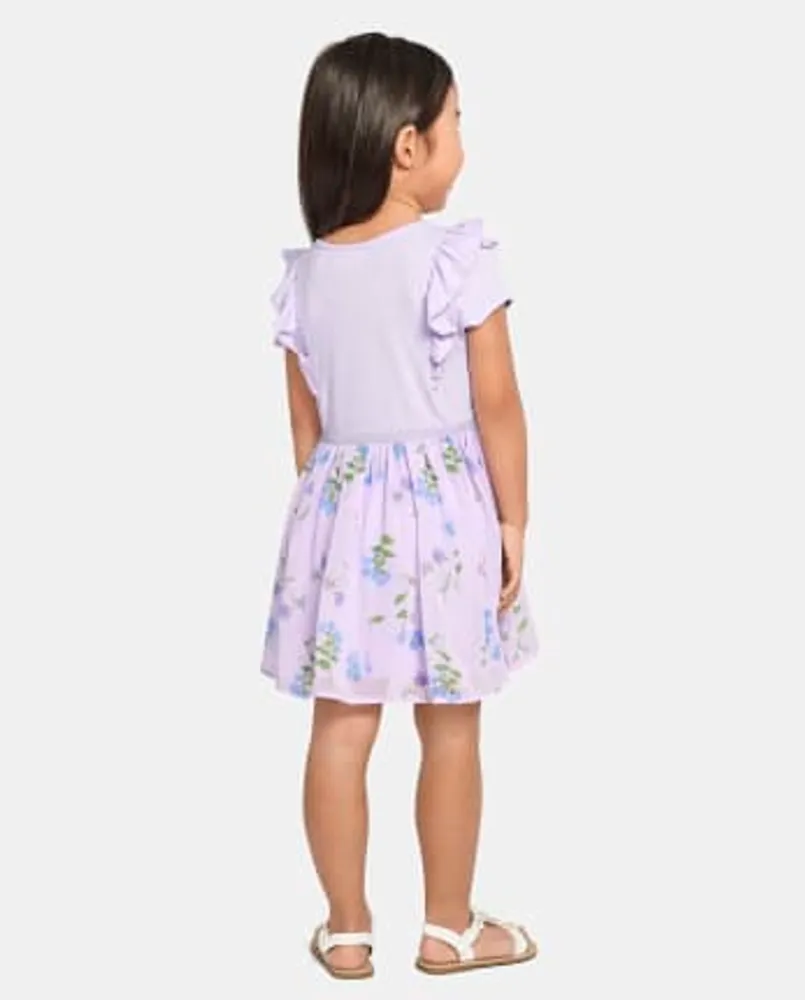 Baby And Toddler Girls Floral Fit Flare Dress
