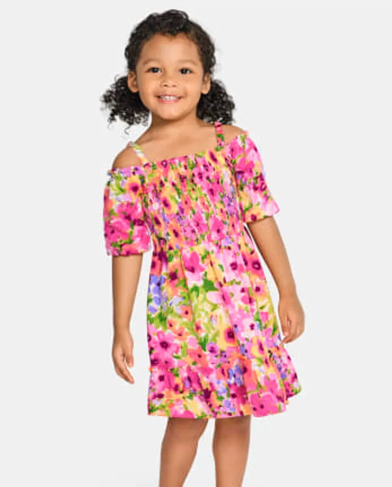 Toddler Girls Mommy And Me Floral Ruffle Dress