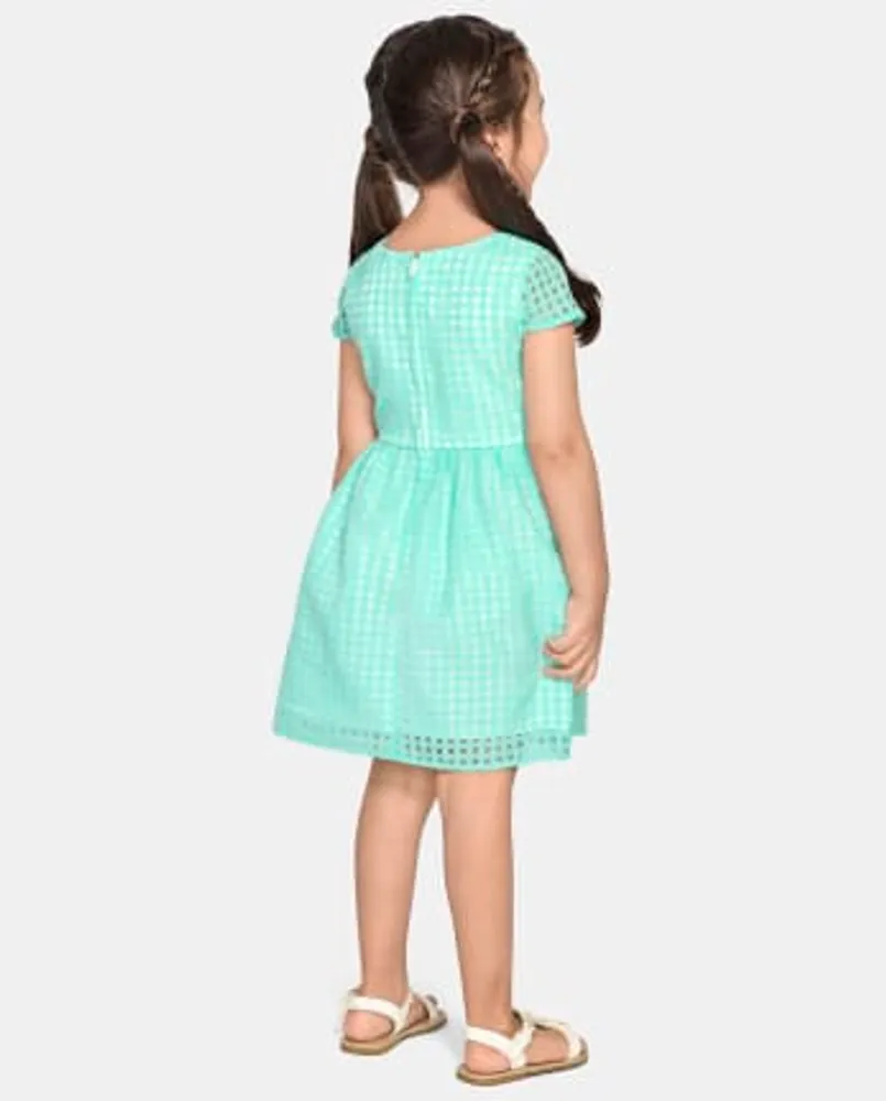 Baby And Toddler Girls Gingham Organza Fit Flare Dress