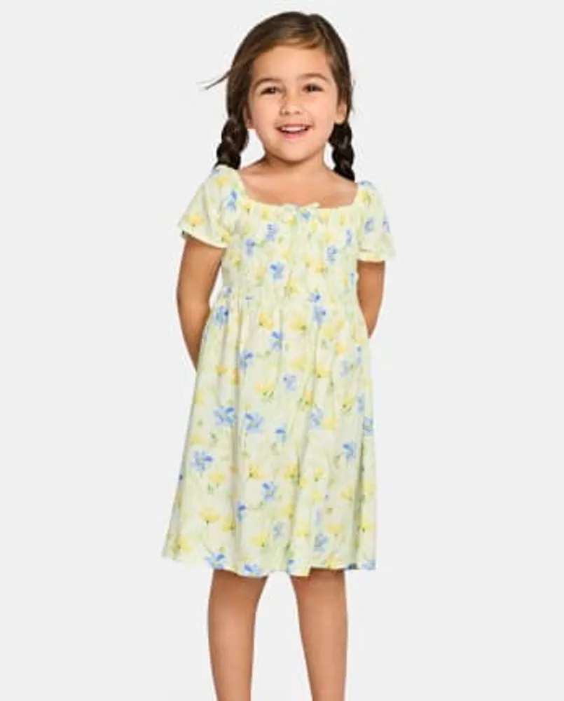 Toddler Girls Mommy And Me Floral Smocked Dress