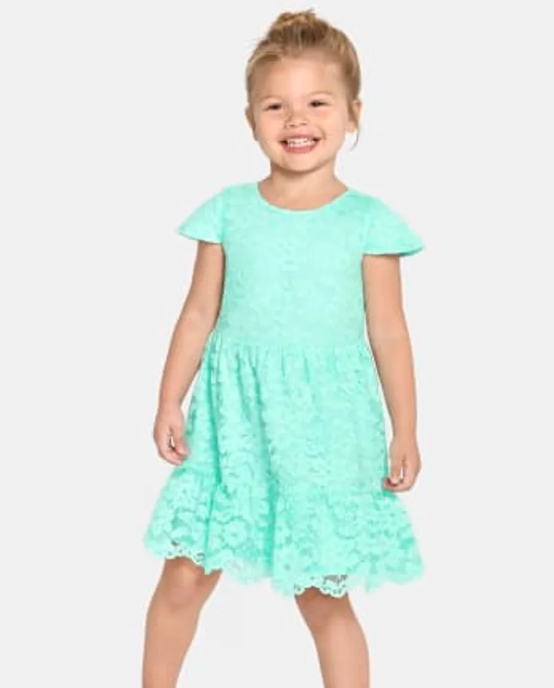 The Children's Place Toddler Girls Mommy And Me Lace Ruffle Dress