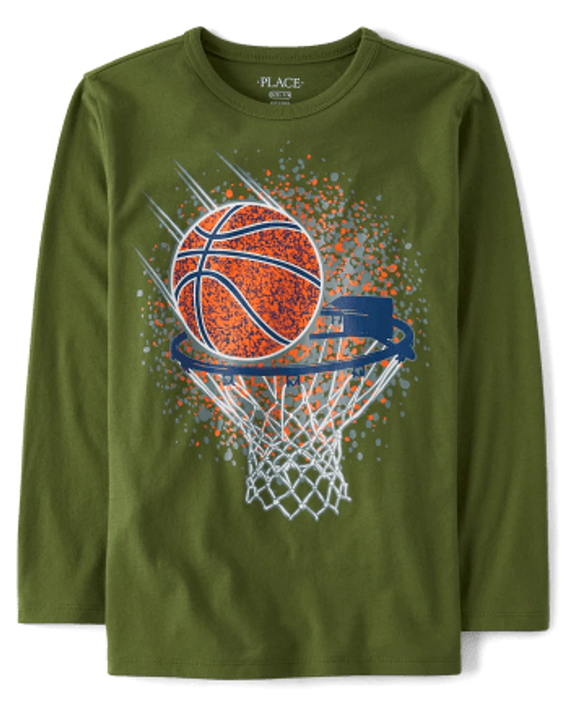 T-shirt imprimé Basketball Garçon