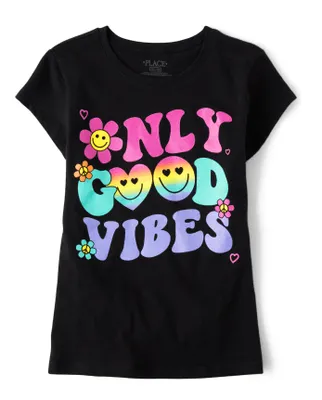 Girls Only Good Vibes Graphic Tee