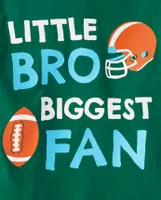 Baby And Toddler Boys Little Bro Football Graphic Tee