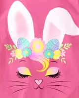 Fille Easter Bunny T-shirt imprimé