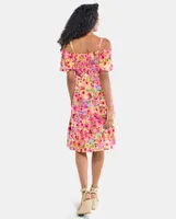 Womens Mommy And Me Floral Ruffle Dress