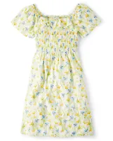 Womens Mommy And Me Floral Smocked Dress