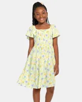 Girls Mommy And Me Floral Smocked Dress