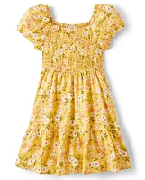 Girls Mommy And Me Floral Ruffle Dress