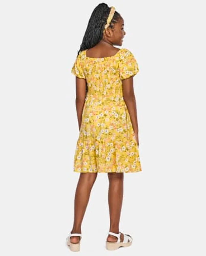 Girls Mommy And Me Floral Ruffle Dress