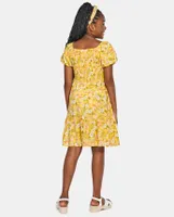 Girls Mommy And Me Floral Ruffle Dress