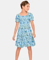 Girls Mommy And Me Floral Ruffle Dress