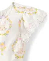 Girls Bunny Ruffle Dress