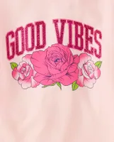 Girls Good Vibes Fleece Sweatshirt