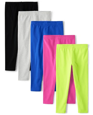 Girls Capri Leggings 5-Pack