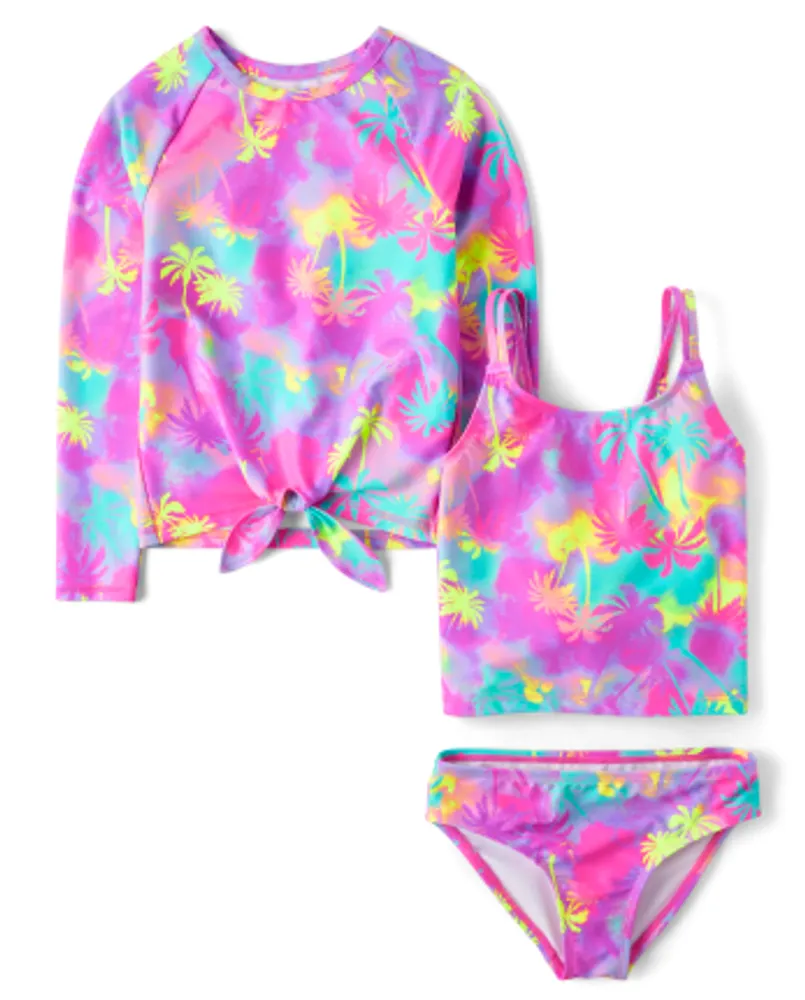 Mountain High Outfitters Palm Tree Dreams Athletic Triangle Bikini Top