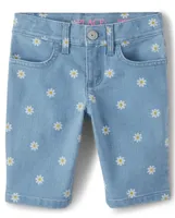 Girls Daisy Denim Skimmer Shorts