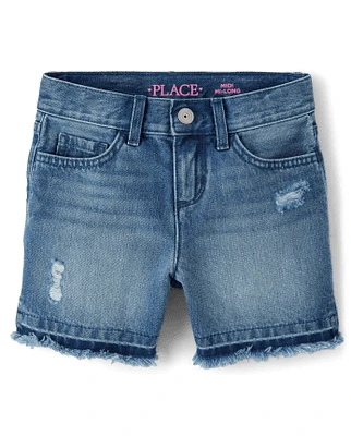 Short mi-long en jean Denim