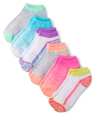 Girls Cushioned Ankle Socks 6-Pack