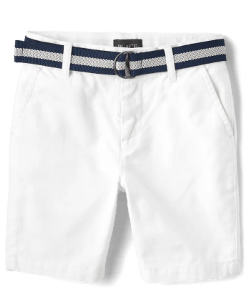 Boys Belted Chino Shorts