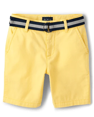 Boys Belted Chino Shorts