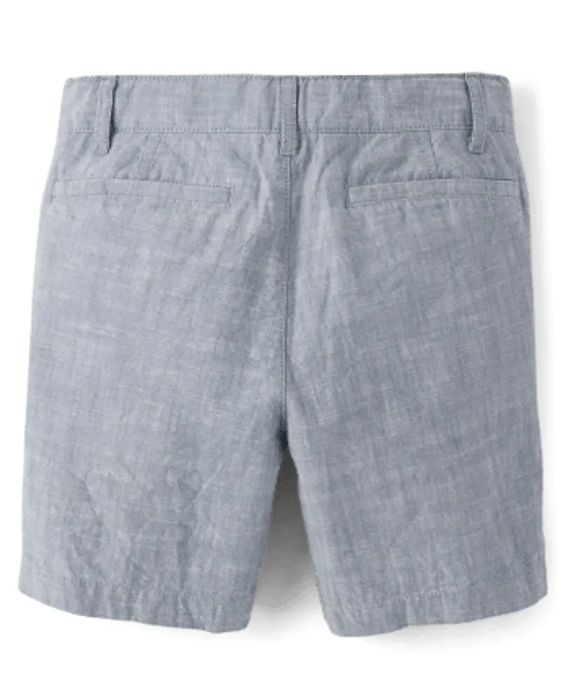 Boys Textured Chino Shorts