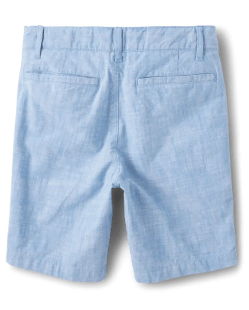 Boys Textured Chino Shorts