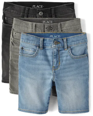 Boys Denim Shorts 3-Pack