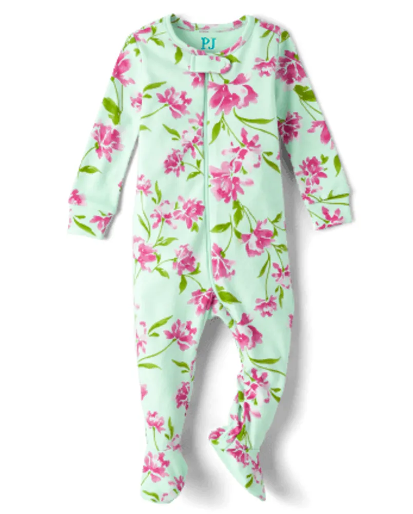 Carter's Infant Girls' Floral 100% Snug Fit Cotton Footie PJs