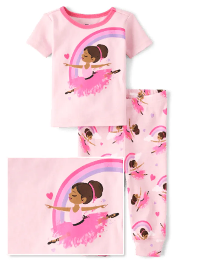 Baby And Toddler Girls Ballerina Snug Fit Cotton Pajamas