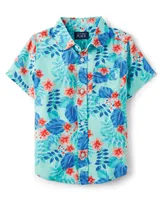 Baby And Toddler Boys Matching Family Tropical Button Up Shirt