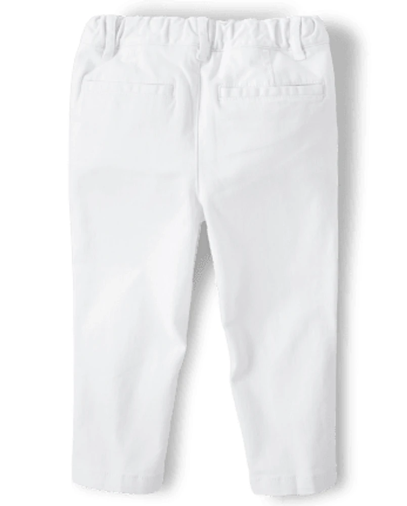Baby And Toddler Boys Uniform Stretch Straight Chino Pants